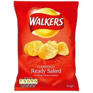 Walkers Ready Salted Crisps Box of 32 x 32.5g Ready Salted Plain NEW STOCK - Picture 1 of 1