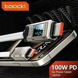 Toocki C-C 100W Fast Charging Data Cable Aluminum Alloy Shell New Cyber Style Me - Picture 1 of 11