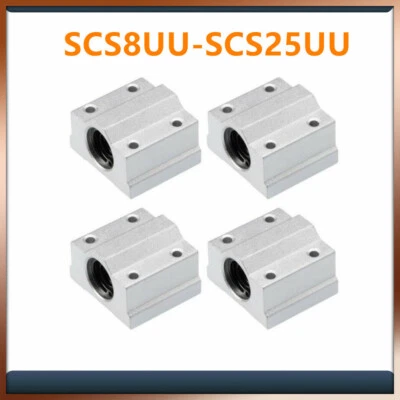 4 cuscinetti lineari SCS8UU-SCS25UUU 8/10/12/16/20/25 mm slitta lineare carrello lineare CNC - Immagine 1 di 4