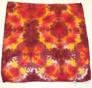 Tie Dye Bandana 21" x 21" Purple Flower Kite 100% cotton - Picture 1 of 3