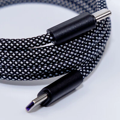 USB-C TO C Anti-tangle automatically shrink the charging data cable For iPhone15 - Image 1 of 4