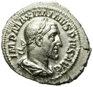 Maximino I Trax AR Denario (235-236 dC), Pax - Imagen 1 de 6