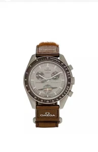 OMEGA x Swatch Mission to Saturn Champagne Men's Watch - Picture 1 of 8