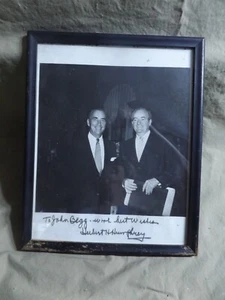 Vintage Framed Autographed Photograph VP Herbert Humphrey Personalized - Picture 1 of 6