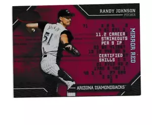 #D /150 RANDY JOHNSON 2002 Leaf Certified SKILLS MIRROR RED #CS-17 Diamondbacks - Picture 1 of 2