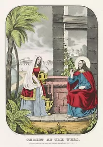 14321.Decoration Poster print.Home Room wall art design.Christ at the well.Bible - Picture 1 of 1