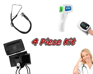 Thermometer Pulse Oximeter Blood Oxygen SpO2 Monitor Blood Pressure-Stethoscope - Picture 1 of 1