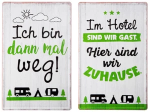 Schild Camping mit Sprüchen 30 x 19 cm Metall (G67474) Blechschild Wanddeko - Bild 1 von 1