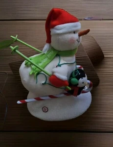 Hallmark Jingle Pals Swooshin Duo Skiing Plush Animated Snowmen Penguin TESTED - Picture 1 of 4