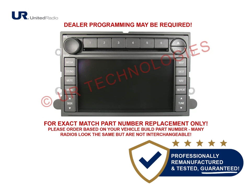 7L1T18K931CB FORD AM/FM 6-CD NAVIGATION 2007 EXPEDITION 7L1T-18K931-CB - Image 1 of 1