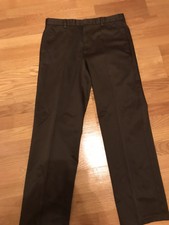 Dockers Brown 34/32 100% Cotton Flat Front Classic Fit
