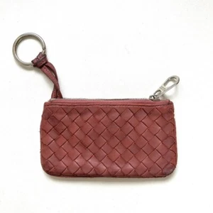 BOTTEGA VENETA Authentic Leather Coin purse key case wine red - Picture 1 of 10