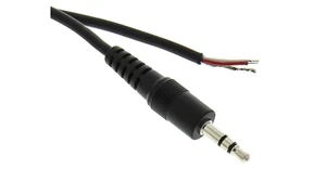 Switchcraft 628-7124 Male 3.5mm Stereo Jack To Unterminated Aux Cable Black NEW - Picture 1 of 4