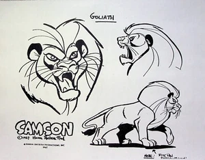 Young Samson & Goliath 1967 Animation Production ALEX TOTH Model Cel Copy - Picture 1 of 2