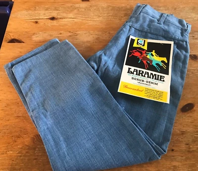 Vintage Laramie Western Jeans Scrub Denim Pants Size 10 NWT NOS Trousers - Image 1 of 4