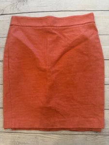 Ann Taylor Skirt Womens 8 Petite Pretty Coral Textured Lined Occasion Office - Picture 1 of 4