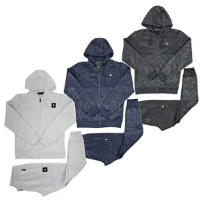 Time Is Money Men's Designer Jacquard Tracksuit Set | Urban Streetwear Style - Picture 1 of 21