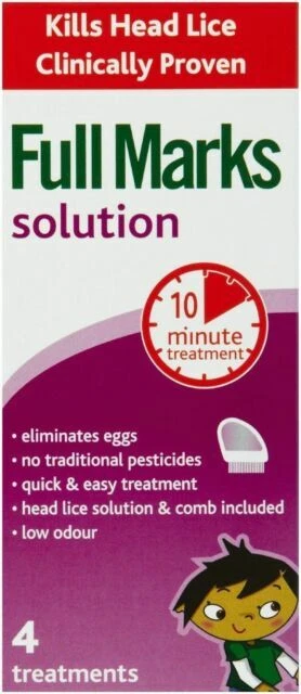 Full Marks 3125655 Head Lice Solution, 4 Treatments - 200 ml