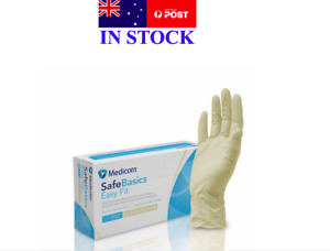Medicom Latex Powder Free White Glove 100 per box Xsmall, Small, Medium