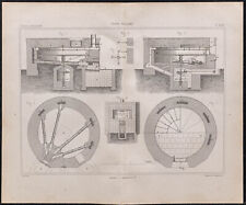 1878 - Bakery - Oven IN Bread - engraving antique Chemistry Industrial