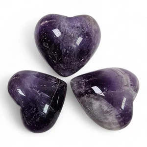 Amethyst polierte Kristall Herzen aus Brasilien 50,1 Gramm - Bild 1 von 1