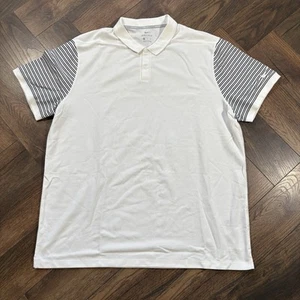 Nike Golf Dry Pique klassische Streifen Kurzarm Polo weiß Herren Größe 2XL - Bild 1 von 7
