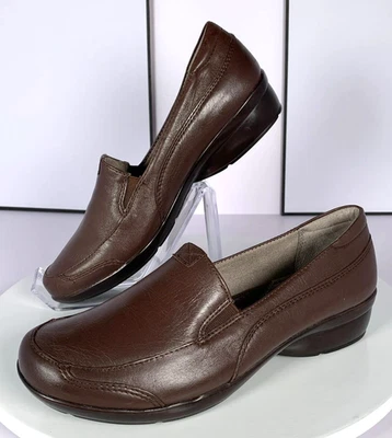 Naturalizer Women N5 Channing Brown Leather Slip On Loafer Casual Shoe, 6.5M NEW - Image 1 of 4