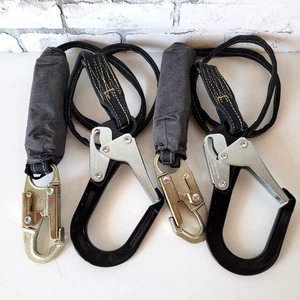 Yates 828 Lanyard 6' Lote de 2 ganchos a presión ajustables torre/escalera doble bloqueo - Imagen 1 de 12