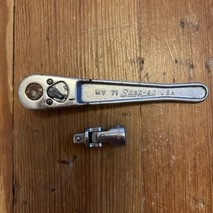Snap-on MV71 4” Ratchet Wrench W/ MVU8 Universal Swivel Joint Socket - Picture 1 of 9