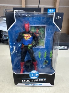 NEW - McFarlane DC Multiverse - BATMAN / SUPERMAN FUSION - World's Finest - Foto 1 di 7