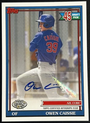 2021 Topps Pro Debut Owen Caissie Auto #PD-181 Cubs - Image 1 of 2