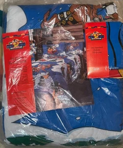 Mickey's Kids Holiday Bedspread Santa's Coming Twin Comforter + Pillowcase - Picture 1 of 7