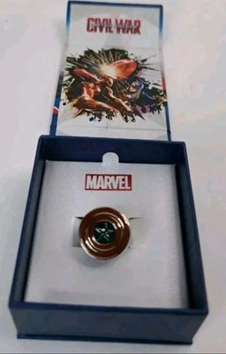 Logotipo Marvel Capitão América Aço Inoxidável Escudo da Guerra Civil Tamanho 8 Novo - Imagem 1 de 4
