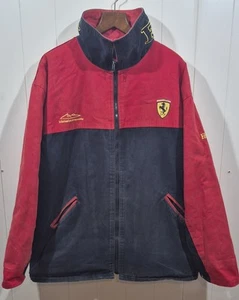 Vintage FERRARI Michael Schumacher Jacket 90's F1 Racing Heavy Chore Style XXL - Picture 1 of 17