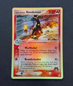 Pokemon Team Magmas Hundemon 34/95 REVERSE HOLO EX Team Magma vs Team Aqua -Good - Bild 1 von 5