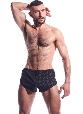 Pantalones Cortos Hombre N2N AS30 Ace Split - Grandes Negros Nuevos Con Etiquetas Foto 1 de 4