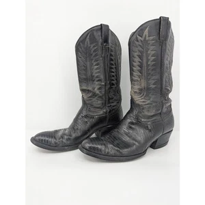 Dan Post Herren Schwarz Leder Western Cowboystiefel Größe 11 Amazonas 6890 - Bild 1 von 9