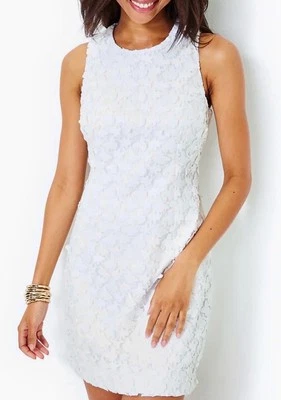 Lilly Pulitzer Mila женщин размер 14 кружева Shift белый бабочка сад 3D новый с Ярлыками - Изображение 1 из 4