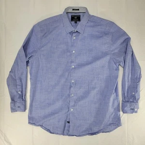 Report Collection Preformance Stretch 17.5 Button Up Men's Solid Blue - Picture 1 of 14