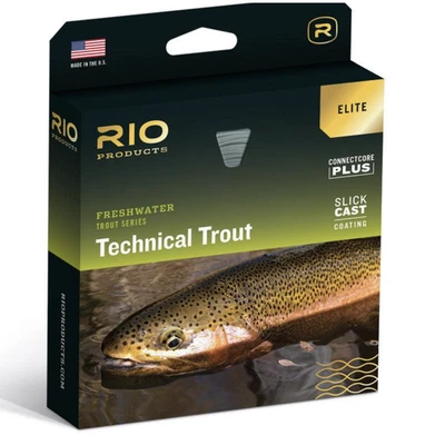 Rio Elite Technical Trout Fly Line - Slick Cast Low Stretch WF5F azul/melocotón/gris Foto 1 de 3