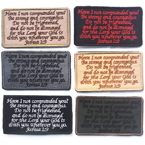 6PCS BIBLE QUOTES BIBLE SAYS BADGES TACTICAL PATCHES ARMY MILITARY PATCH - Picture 1 of 3