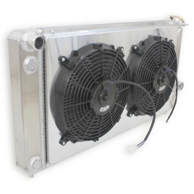 4 Row Aluminum Radiator Shroud Fan for 1996-05 Chevy Blazer GMC Jimmy Sonoma 4.3 Foto 1 de 4