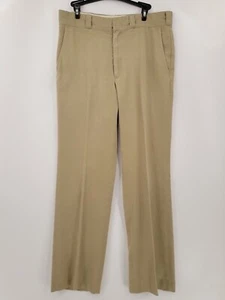 Big Mac Chino Pants Mens 34x32 Beige Polyester Cotton Vintage Flat Front - Picture 1 of 7