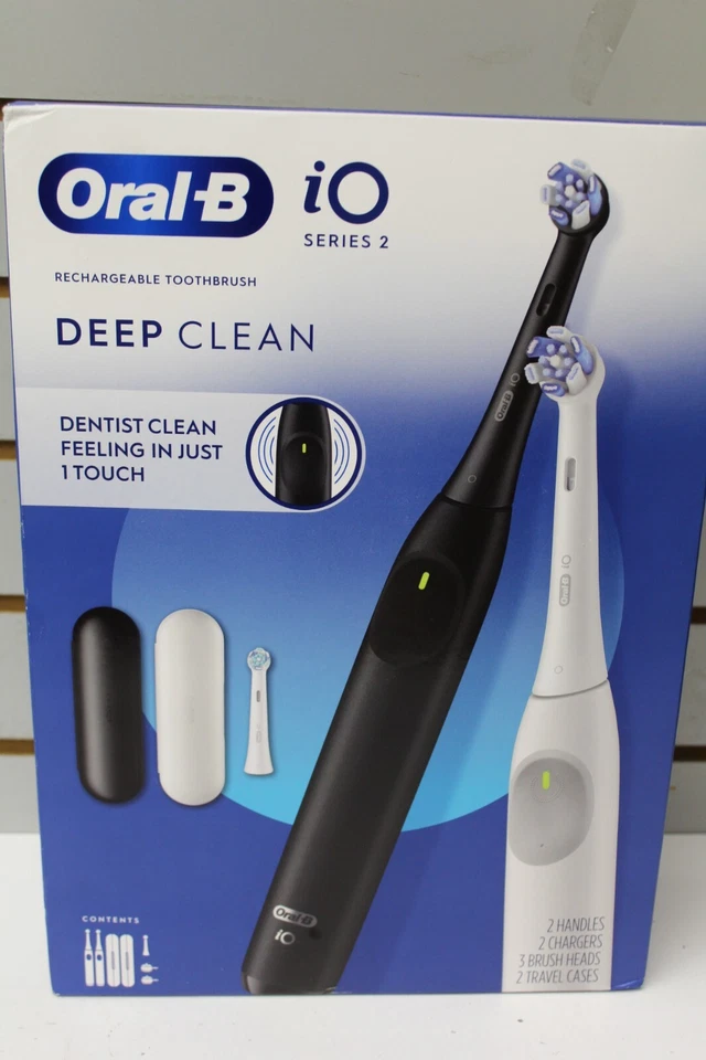 Oral-B iO Series 2 Deep Clean Rechargeable Toothbrush White & Black - OBN - E2