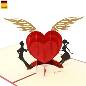 3D Pop-Up-Rote Herz-Grußkarte – Liebevolle Überraschung - Bild 1 von 7