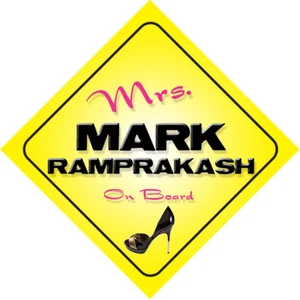 Mrs Mark Ramprakash Car Sign Surrey England Cricket - Picture 1 of 1