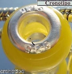 Ciondolo occhio di gatto giallo x snake placc. argento - Imagen 1 de 1
