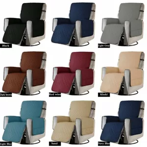 Sofa Recliner Chair Cover with Non Slip Strap Slip Couch Cover Protector - Picture 1 of 14