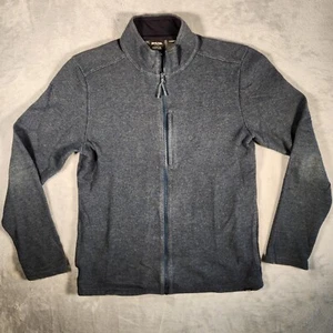prAna Jacket Mens Medium Blue Wool Nylon Blend Sweatshirt Hike Gorpcore - Picture 1 of 10