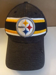 Pittsburgh Steelers New Era 39THIRTY Gorra Bordada a Rayas Sombrero Flexible Mediano/Grande - Imagen 1 de 6